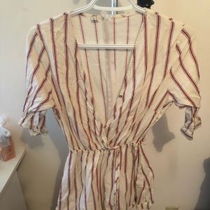 Zaful Striped Romper Size M